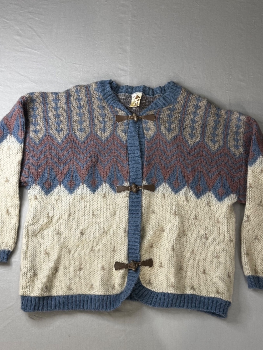 Alafoss Icewool Icelandic Pure New Wool Toggle Cardigan L
